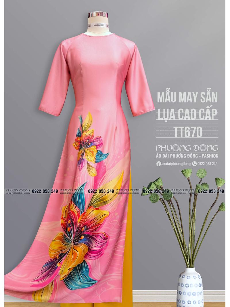 Áo Dài Truyền Thống Lụa Cao Cấp TT670